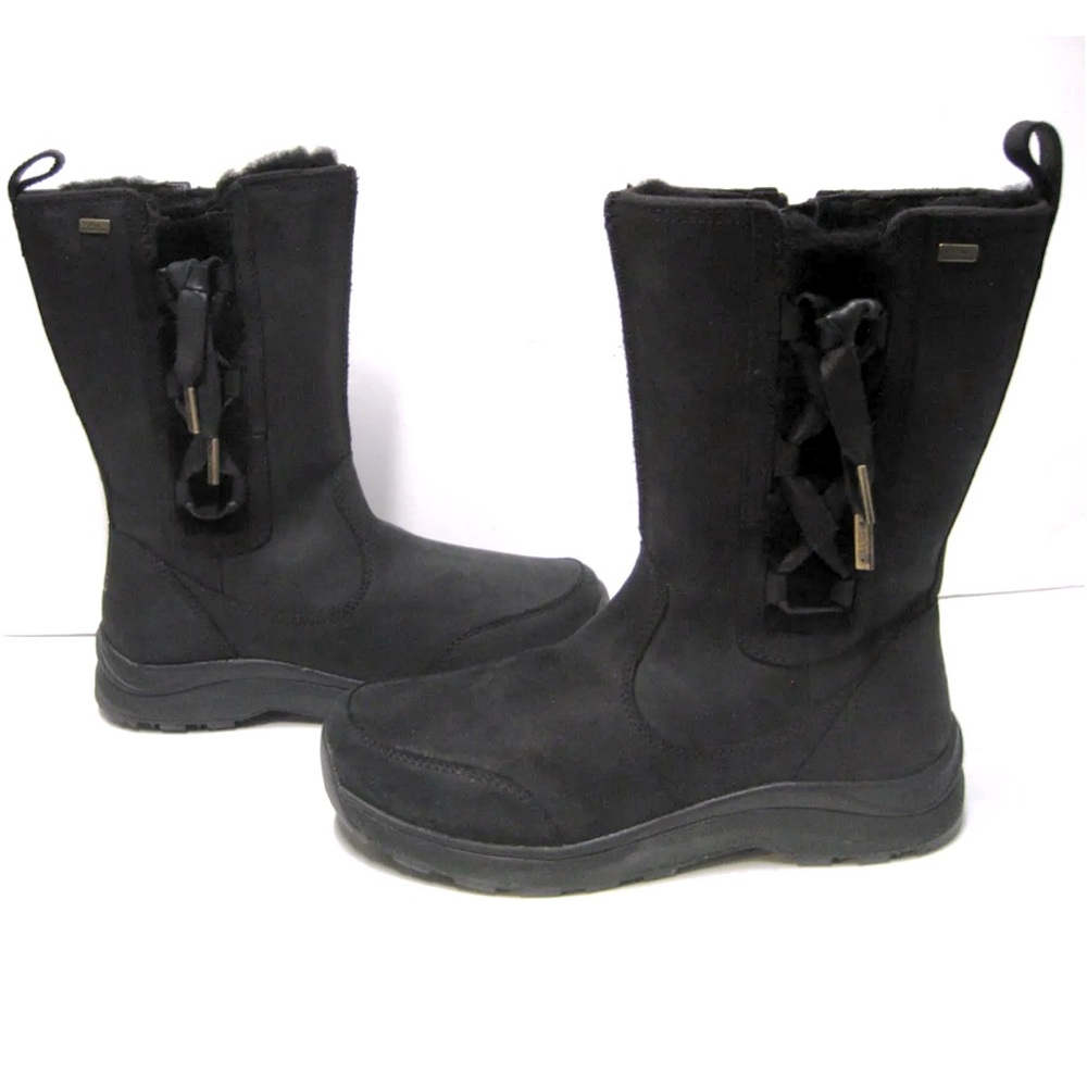 UGG SUVI WATERPROOF COLD RATED -32C/-26F SUEDE BOOTS  BLACK US 6 /UK 4.5/EU 37